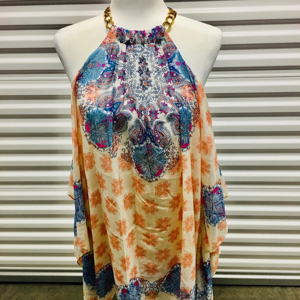 NWT Paisley print asymmetrical dress